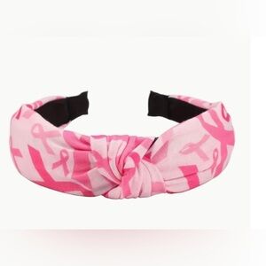 Cancer Awareness headband- pink bows